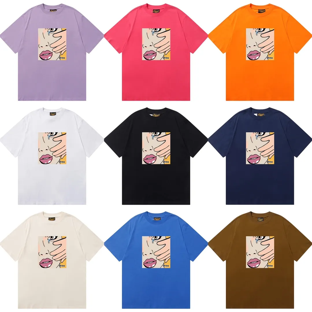 D 048 9 2023SS Same Style drew T g , ！ Quality！！ ， Quality！！ ， ！！ ， ， ， ， ， 。 Sizes：S M L XL ：Black White Royal Blue Red Brown White Orange